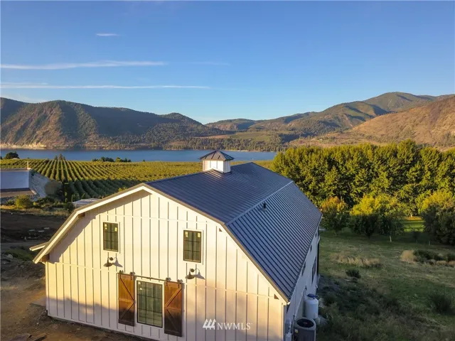 Morning sun in Manson at the this nearly complete modern farmhouse.