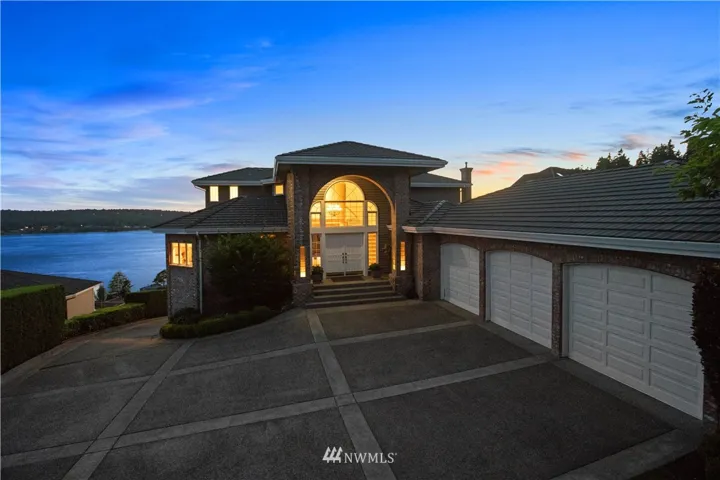 The winding driveway leads up to the enchanting front entrance from which you'll welcome your guests.