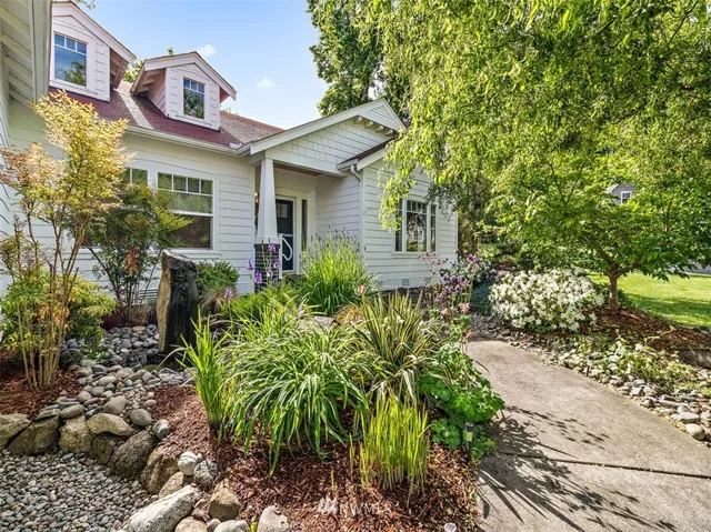 Beautiful willow tree in front precluded a full shot of the front of the house.