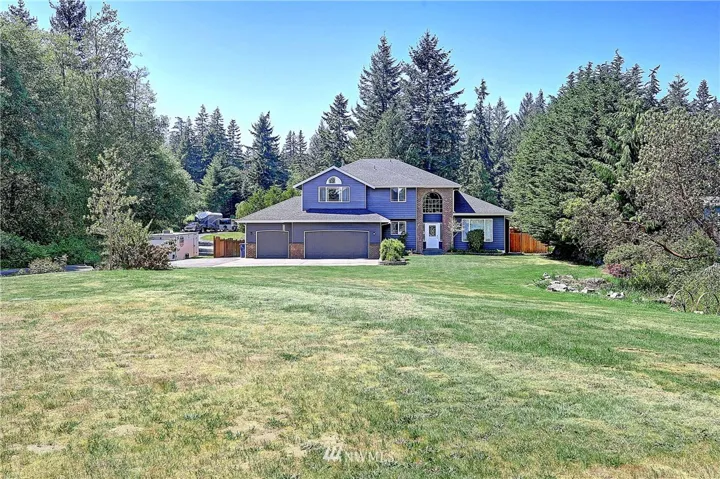Large Front Yard with fruit trees