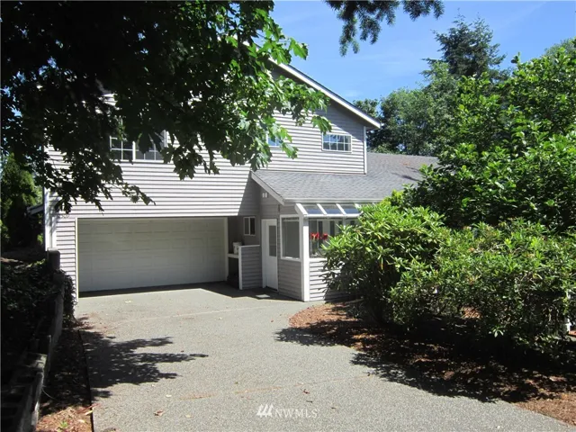 Tree lined front entry