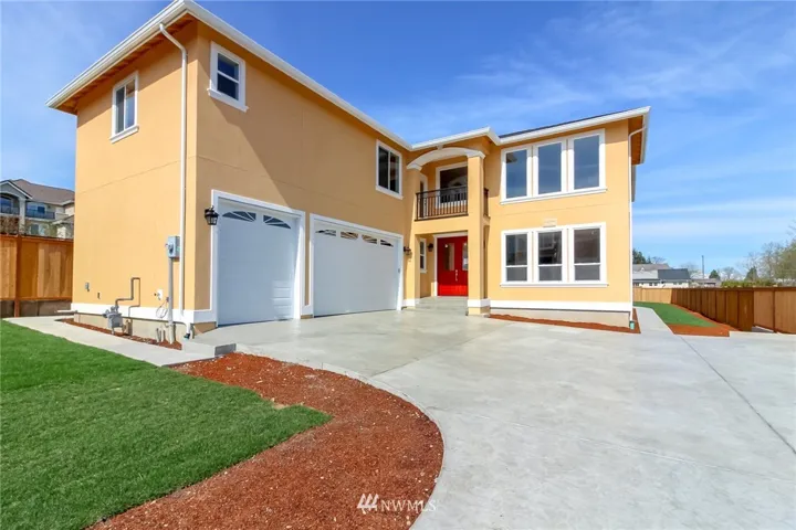 Gorgeous home located in a newly developed neighborhood with similar style new homes! Private security gate, partially fenced and yard sprinklers installed. Ample parking opportunity with a very large driveway and 3 car garage. Views of Mount Rainier and the valley!