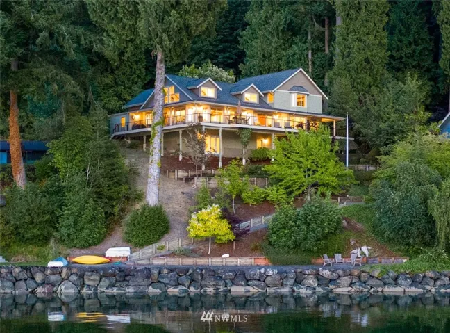 Get ready for the most glorious evenings watching the sun slip behind the Olympics! 130’ of super accessible medium bank waterfront awaits. This home checks all the boxes and the waterfront is alive and waiting! Bring the kayaks!