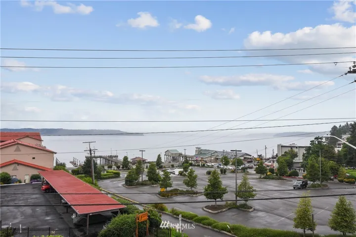 Enjoy the views of Puget Sound, Olympic Mts. Saltys restaurant and the boardwalk