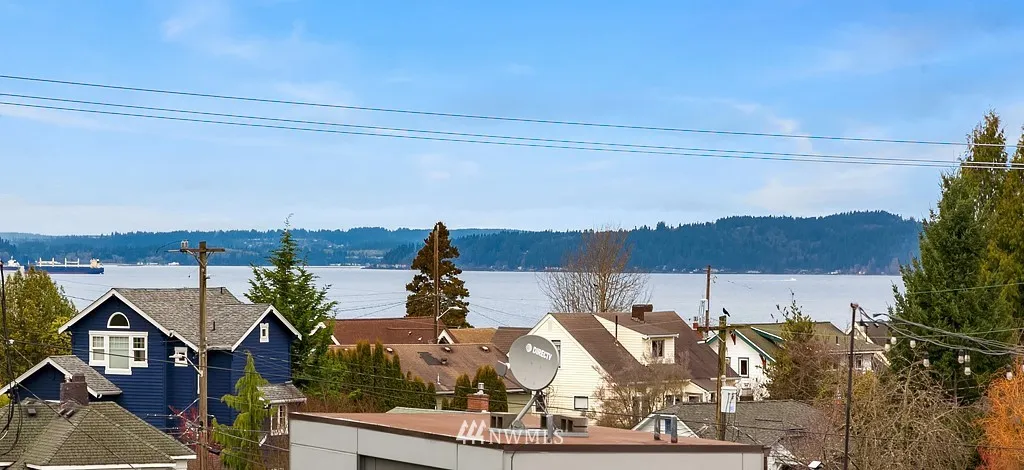 Welcome to 7313 Bainbridge Place SW, where the water and five parks are within steps from your front door. This view is yours from your rooftop.