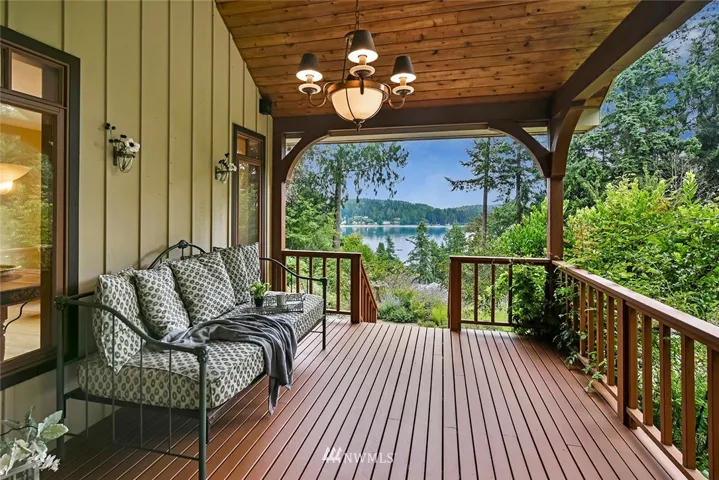 Fabulous covered porch just off of the kitchen via a dutch door.  Plumbed for propane BBQ.
