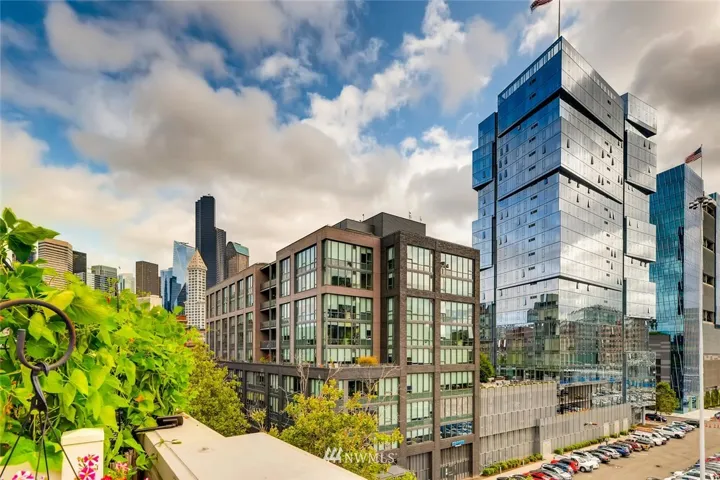View from the deck overlooking downtown to the North and East.