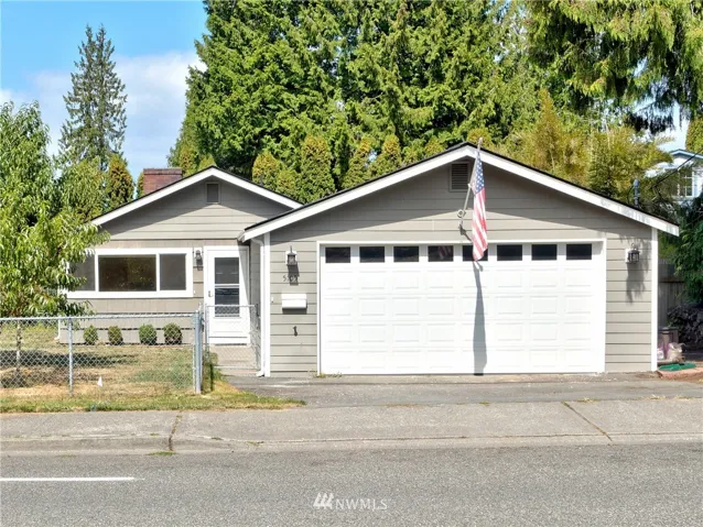 Front of home with two car insulated garage