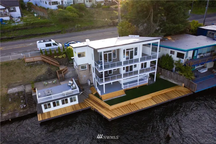 Main house and boat house located on a 9,524 Sq Ft lot.