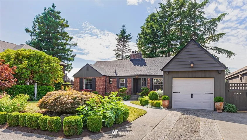 Elegant, level entry, brick home.