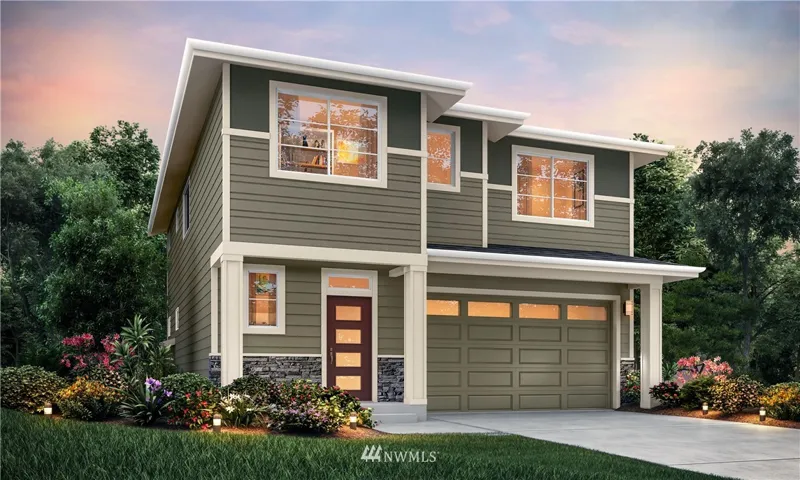 Plan 2101 Elevation B rendering for Copper Crest by Harbour Homes