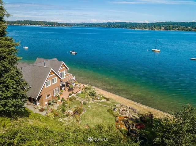 Tucked into the hillside, you can enjoy the ocean views from nearly every window.