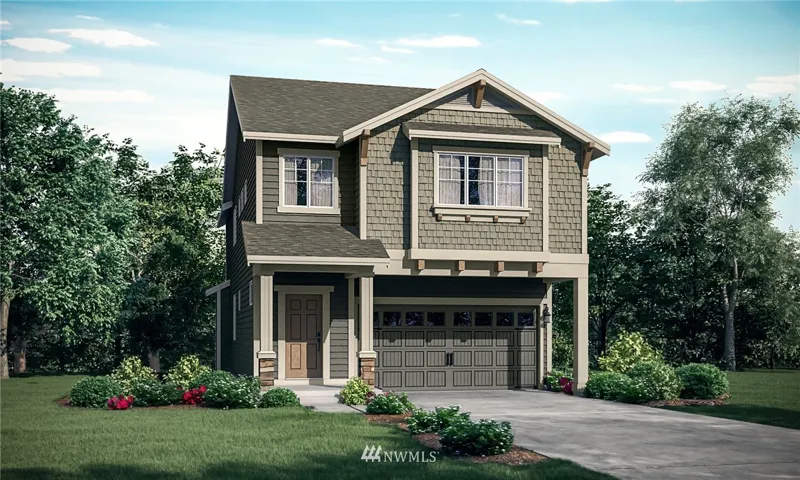 Laurel Plan, Elevation A.  Rendering for illustration purposes only, subject to variations.