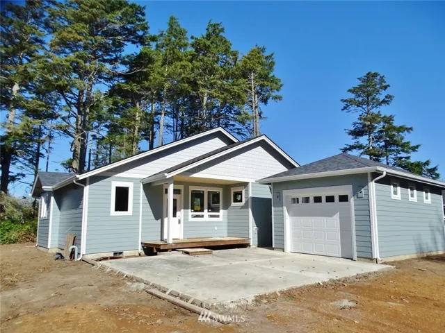 Front of the Home w/ Covered Deck and Oversized 1-car Garage. As of Oct 14, 2019.