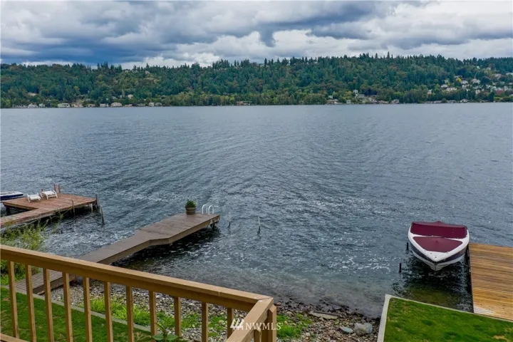 Private dock includes a boat lift.