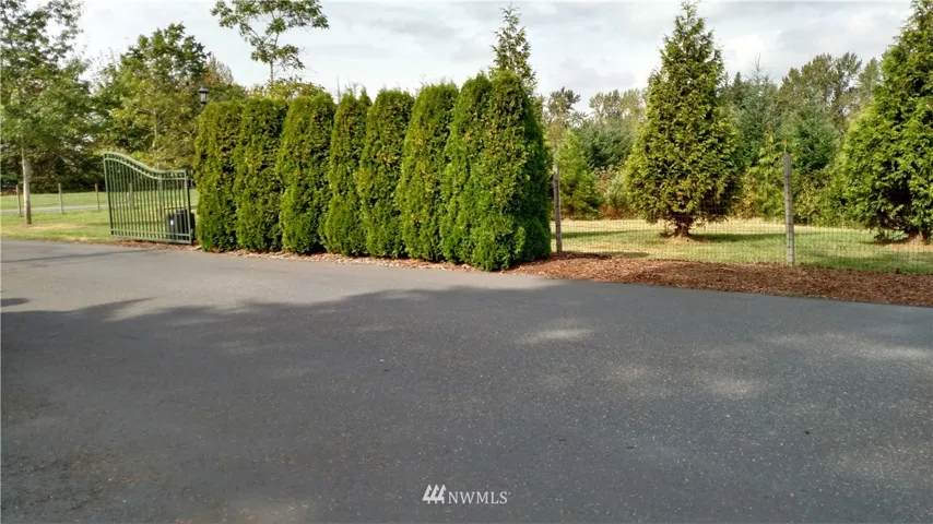 Gated entry and private paved road