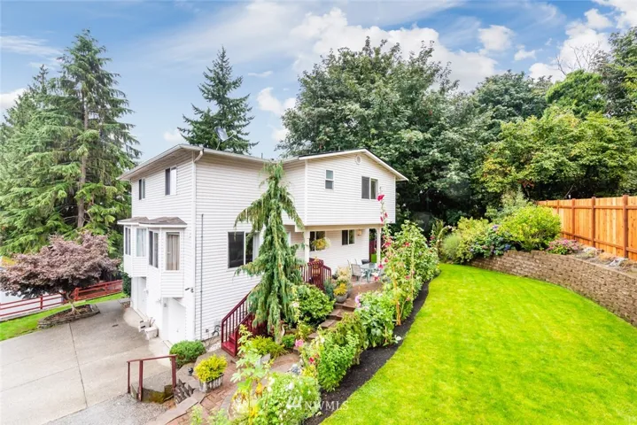 Beautiful landscaped yard