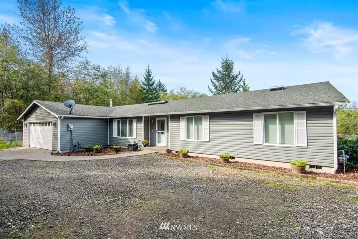 Low maintenance landscaping and RV parking.