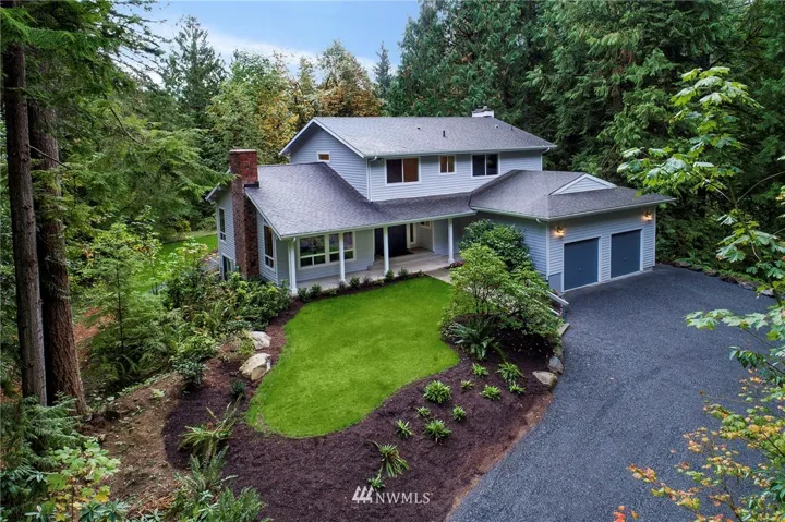 Very rare, pastoral 16 acre lot in Woodinville with beautifully updated 4 bed home! Picturesque, Private, Pristine~Your own sanctuary, trails & a host of options!