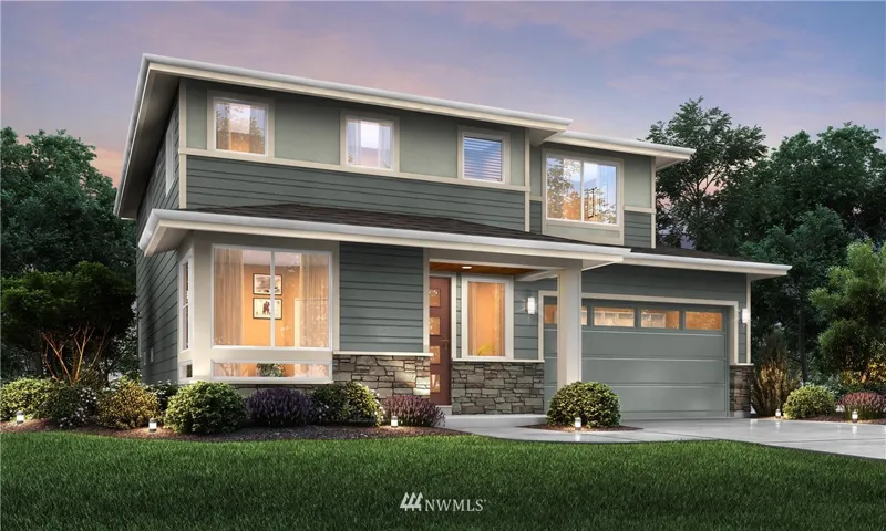Larkspur Plan 2217 Elevation B. Rendering - details may change