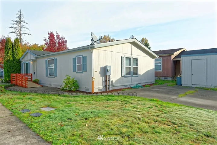 Located just two blocks from Meridian shopping this home has two car parking and a storage shed. Accessible front entry with sidewalk.