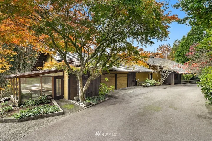 Level entry into house and two car garage.