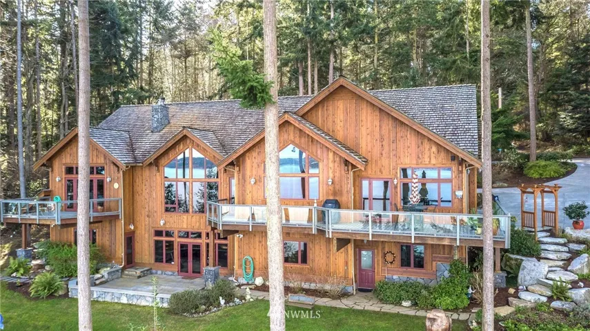 Dramatic windows across the back of the property, offering breath-taking views of Camano Island, Puget Sound and Mt Baker.
