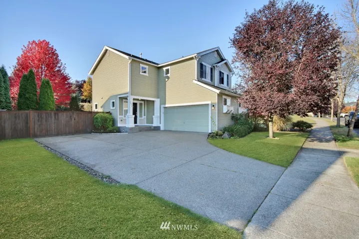 Oversized driveway, 2 car garage.