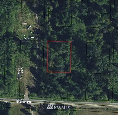 map provided by Whatcom Land Title. Red outline for illustrative purposes; refer to legal description.