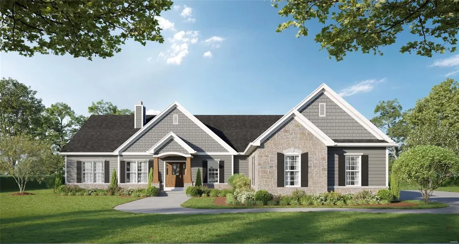 The Cedar Model- A Split Ranch Style Floor plan with 2515 Sq Ft on Main Living with 3 car side entry garage.