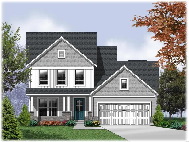 Elevation 5 - shown with upgraded garage doors