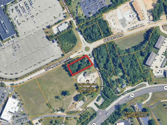 .86 acre, corner lot