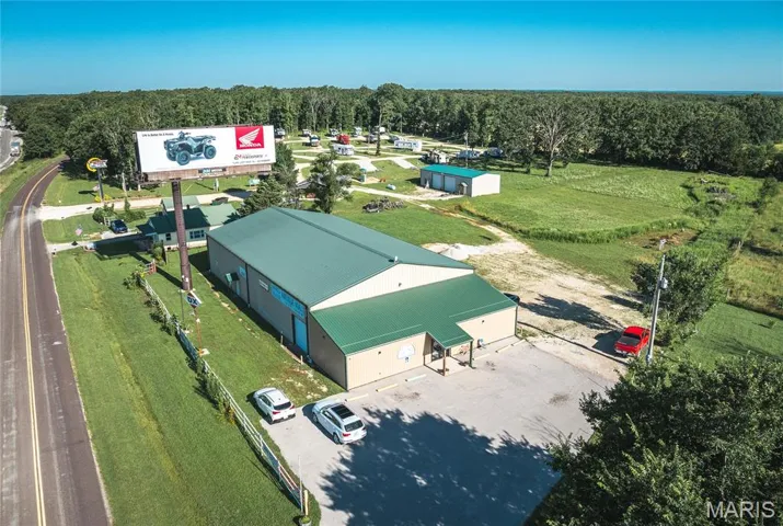 Drone / aerial view of a heavily wooded area