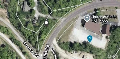 Map / location with property parcel outlined