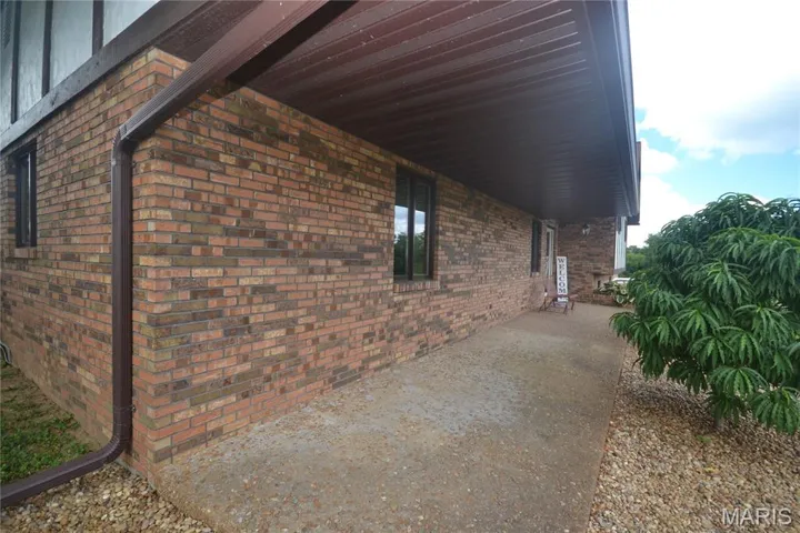 Long concrete porch