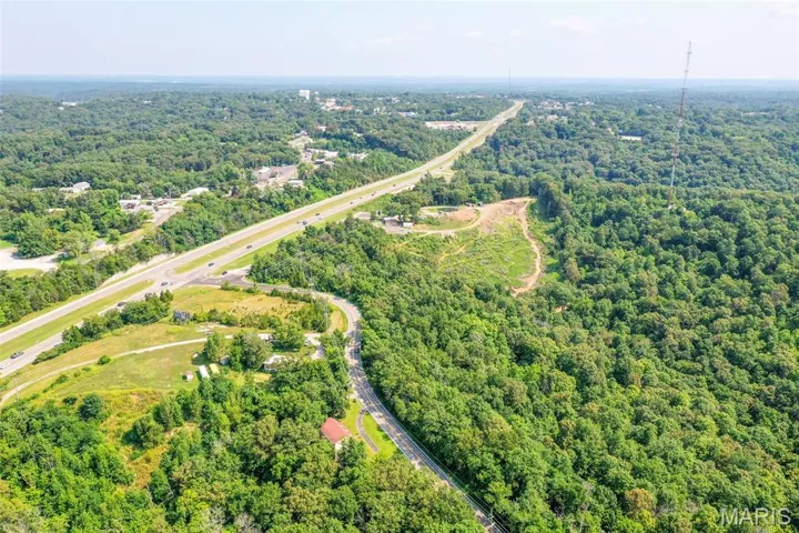 Aerial view of a forest
