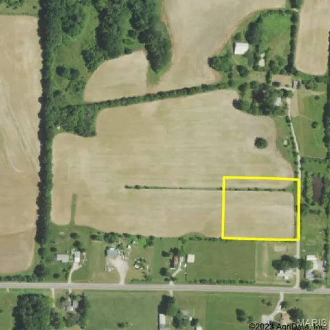 Aerial view of property's location featuring property boundaries highlighted