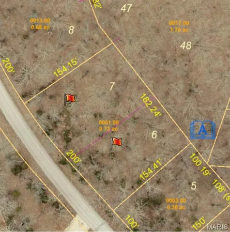 Map of property location with property parcel outlined