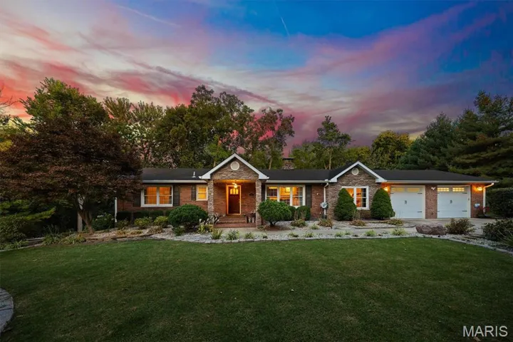 Twilight sunset front view