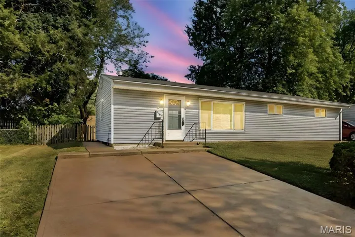 View of single story home