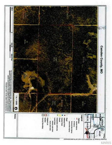 Aerial view of property's location with property boundaries highlighted
