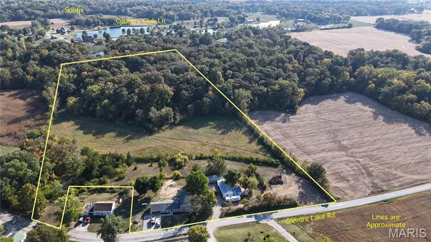 View of rural area with property parcel outlined