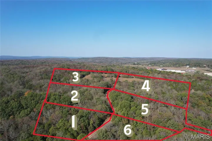 Aerial overview of property's location with property boundaries highlighted