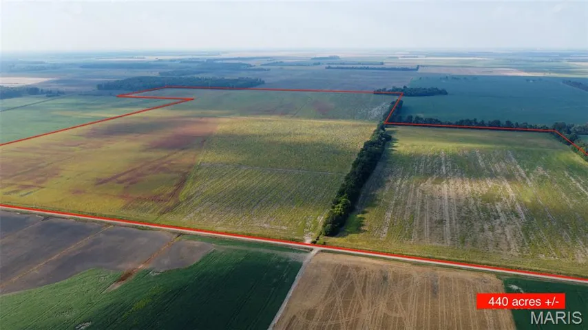 View of rural area featuring extensive farmland and property parcel outlined
