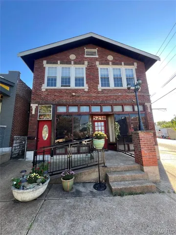 View of front facade with brick siding