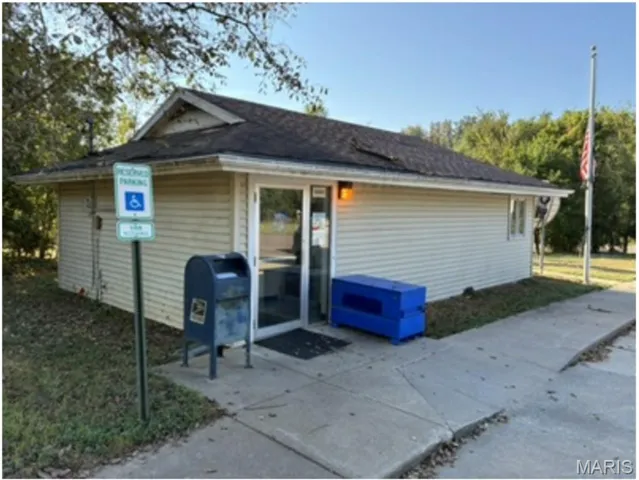 Front of building.
