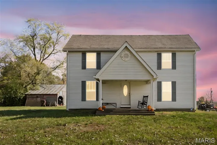 View of front of home with a front yard
