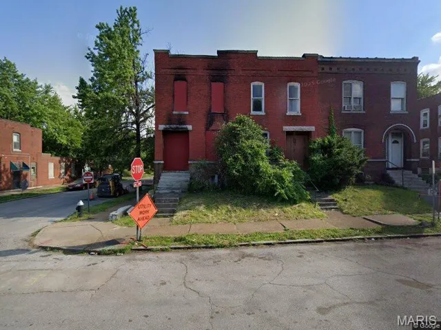 View of front facade with brick siding