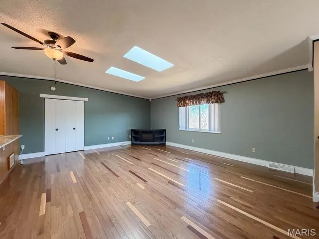 Dining room opens up to Family room