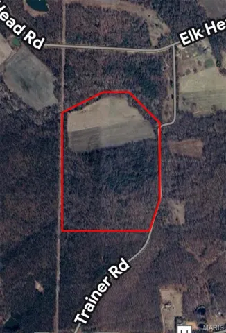 Map / location with property parcel outlined